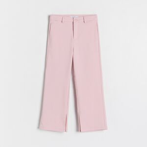 Reserved - Kalhoty s bočním rozparkem - Růžová