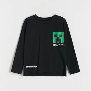 Reserved - Oversize tričko s dlouhými rukávy Minecraft - Černý
