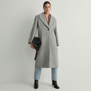 Reserved - Vlněný kabát - Světle šedá