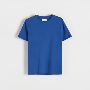 Reserved - Tričko střihu regular s vysokým podílem Tencel™ Modalu - Tmavomodrá