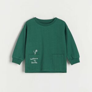 Reserved - Vánoční oversize tričko s dlouhým rukávem - Zelená