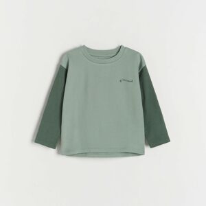 Reserved - Oversized tričko s dlouhými rukávy - Zelená