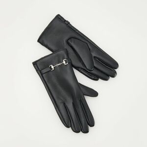 Reserved - Koženkové rukavice - Černý