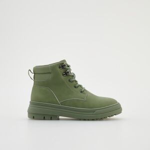 Reserved - Dámské kotníkové boty na podpatku - Zelená