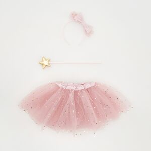 Reserved - Girls` skirt costume, hairband & wand - Růžová