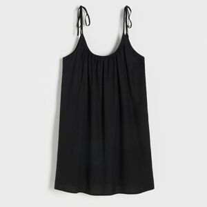 Reserved - Mini šaty na ramínka - Černý