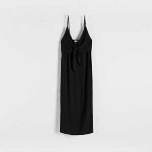 Reserved - Midi šaty s vysokým podílem viskózy - Černý
