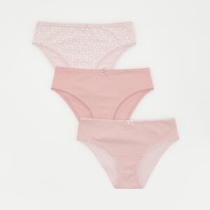 Reserved - Sada 3 kalhotek střihu bikini - Růžová