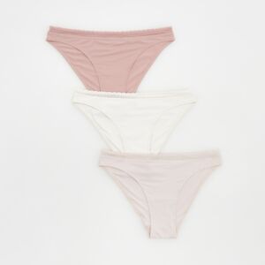 Reserved - Sada 3 kalhotek střihu bikini - Růžová