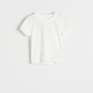 Reserved - Bavlněného tričko basic - Krémová
