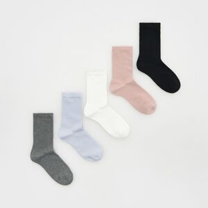 Reserved - Sada 5 párů ponožek s vysokým podílem bavlny - Modrá