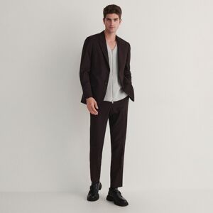 Reserved - Oblekové kalhoty slim fit - Bordó