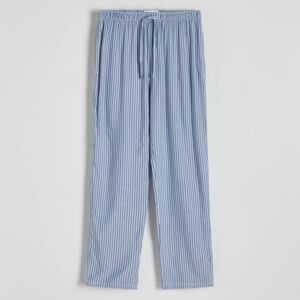 Reserved - Pyžamové kalhoty z viskózy - Modrá