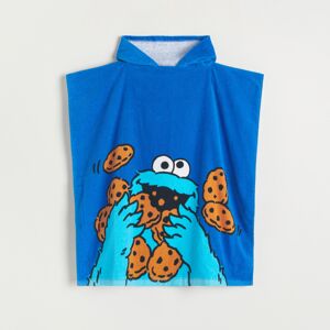 Reserved - Osuška s kapucí Cookie Monster - Modrá
