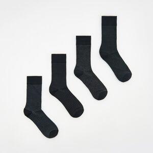Reserved - Vzorované ponožky 4 pack - Černý