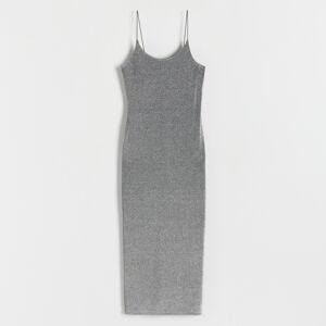 Reserved - Šaty z lesklého materiálu - Stříbrná