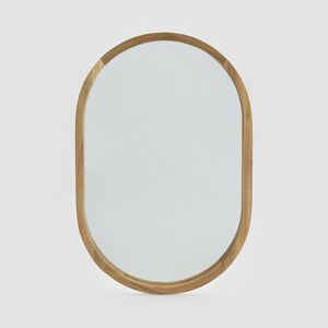 Reserved - Zrcadlo s dřevěným rámem - Hnědá