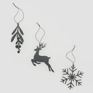 Reserved - Vánoční dekorace (3 ks) - Černý