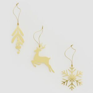 Reserved - Vánoční dekorace (3 ks) - Zlatá