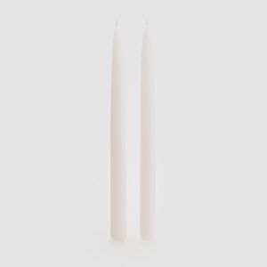 Reserved - Sada 2 kuželovitých svíček - Bílá