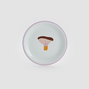 Reserved - Porcelánový talíř se vzorem - Vícebarevná