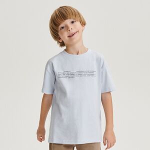 Reserved - Bavlněné tričko s nápisy - Fialová