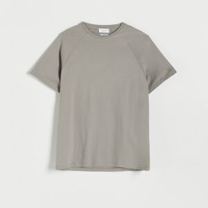Reserved - Bavlněné tričko střihu regular - Světle šedá