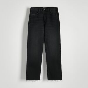 Reserved - Rovné džíny s vysokým pasem - Černý