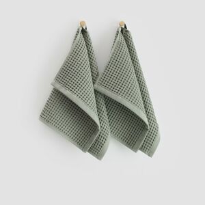 Reserved - Utěrky s vaflovou texturou (2 ks) - Zelená