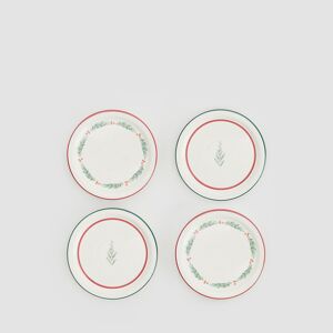 Reserved - Porcelánový talíř (4 ks) - Vícebarevná
