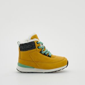 Reserved - Kotníkové boty s detailem z umělé kožešiny - Žlutá