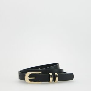 Reserved - Kožený pásek se sponou - Černý