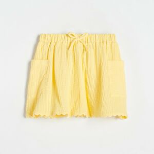 Reserved - Sukně s kapsami - Žlutá