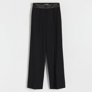 Reserved - Kalhoty s nažehlenými puky - Černý