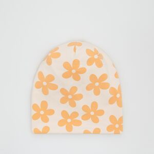 Reserved - Květovaná čepice s vysokým podílem bavlny - Oranžová