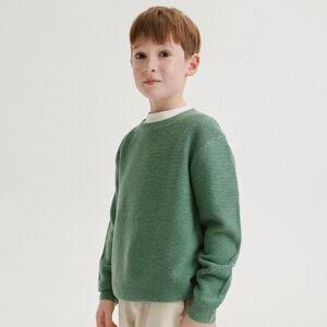 Reserved - Strukturální svetr s bavlnou - Zelená