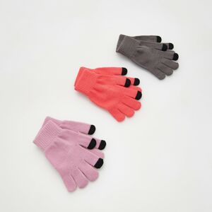 Reserved - Sada 3 párů barevných rukavic - Růžová