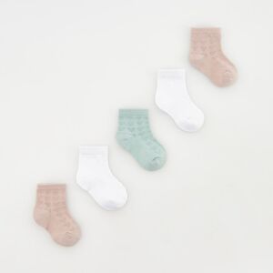 Reserved - Sada 5 párů vzorovaných ponožek s vysokým podílem bavlny - Vícebarevná