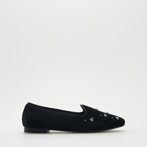 Reserved - Ladies` loafer shoes - Černý