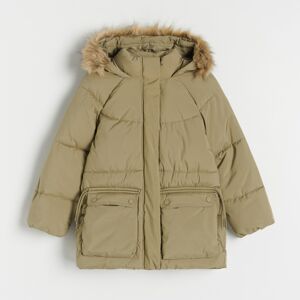 Reserved - Zateplená bunda s kapucí - Khaki