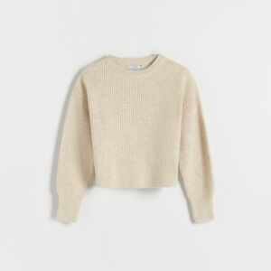 Reserved - Žebrovaný pletený svetr - Béžová