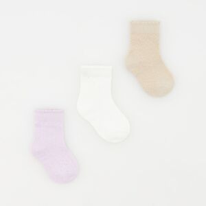 Reserved - Bavlněné ponožky 3 pack - Fialová