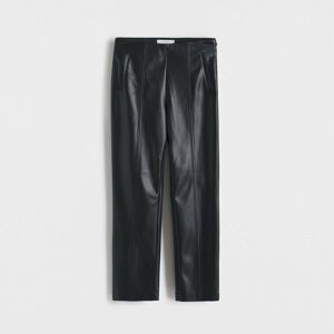 Reserved - Koženkové kalhoty - Černý