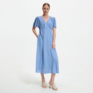 Reserved - Viskózové šaty s potiskem - Modrá