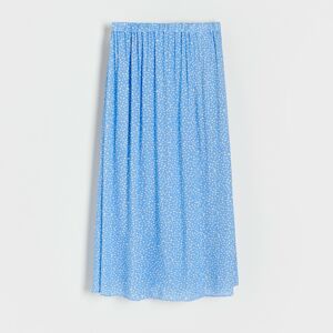Reserved - Viskózová zavinovací sukně - Modrá