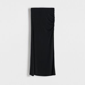 Reserved - Maxi sukně s řasením - Černý