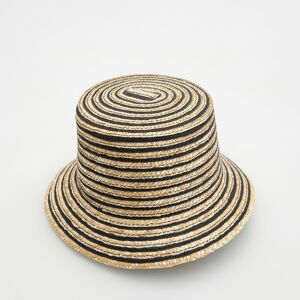 Reserved - Pletený klobouk bucket hat - Béžová