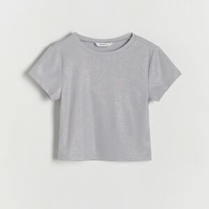 Reserved - Třpytivé tričko - Světle šedá