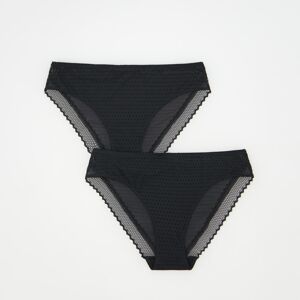 Reserved - Sada 2 kalhotek střihu bikini - Černý