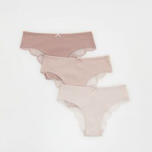 Reserved - Sada 3 bavlněných kalhotek - Růžová